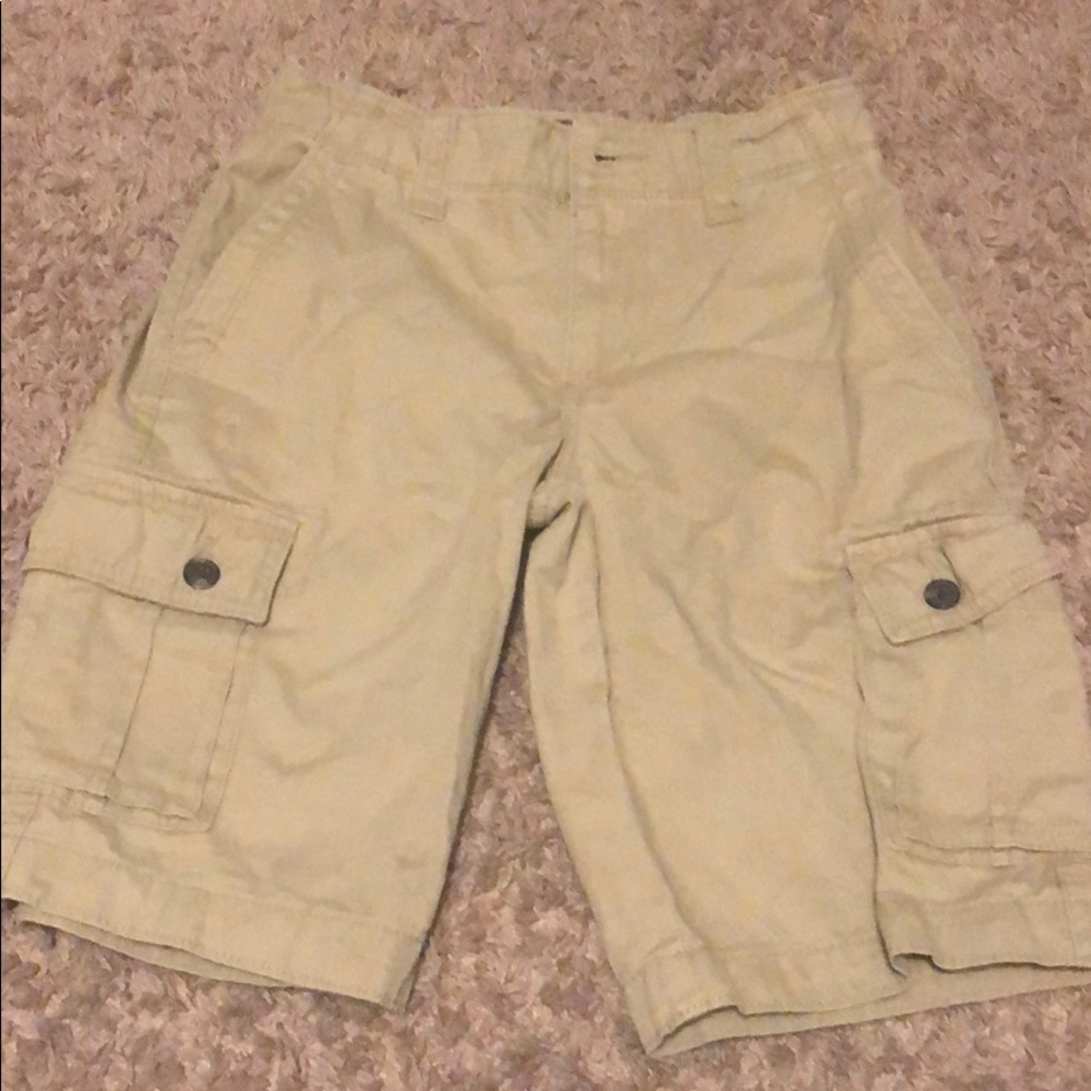 Khaki cargo shorts